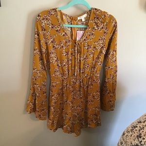 Love Fire printed boho sleeve romper NWT FINAL